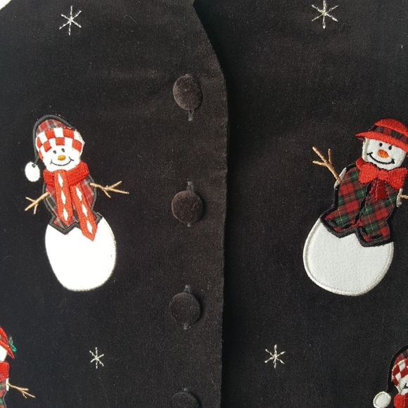 Karen Scott Ugly Christmas Vest Black Knit Size L - Picture 4 of 7